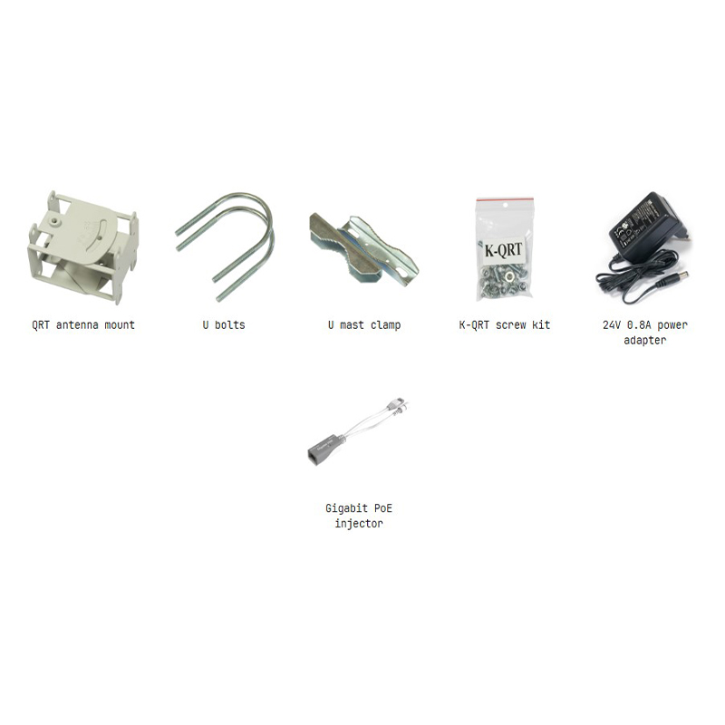 محتویات جعبه رادیو وایرلس میکروتیک مدل RB911G-5HPnD-QRT-QRT 5